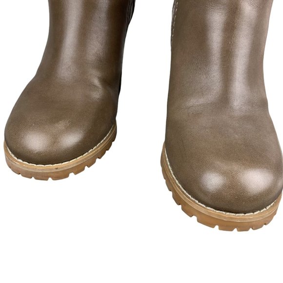 See By Chloe Brown Leather Mid Calf Boots Size 7 - Picture 7 of 16